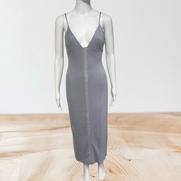 Intimately Free People Lilac Button Front Spaghetti Strap Dress - Picture 1 of 9